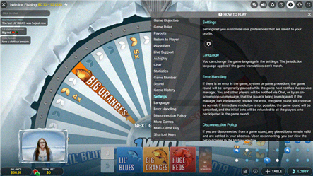 Ice Fishing – pannello impostazioni audio e video