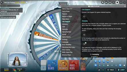 Ice Fishing – supporto live Evolution Gaming